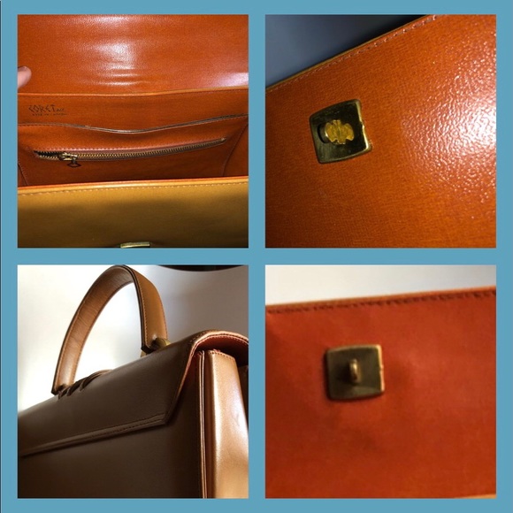CORET caramel petite HANDBAG made in Canada VG - Picture 4 of 4